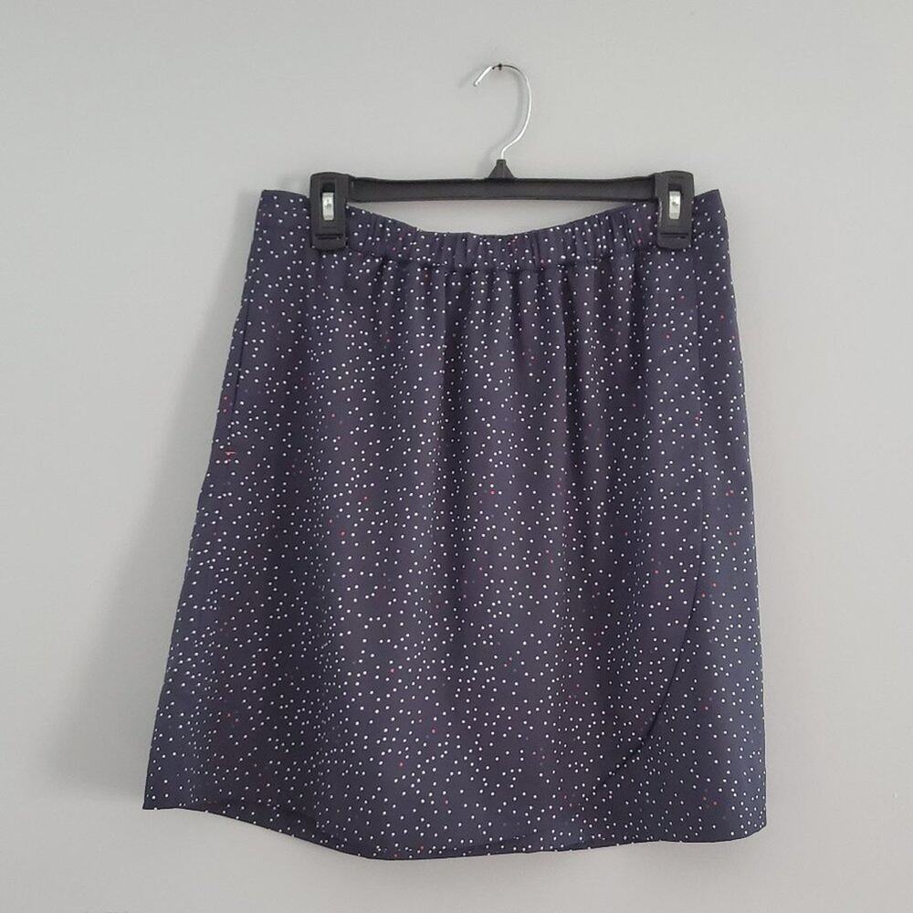Tommy Hilfiger Circle Skirt Navy Blue Polka Dot Size M